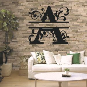 "A" Fancy Split Letter