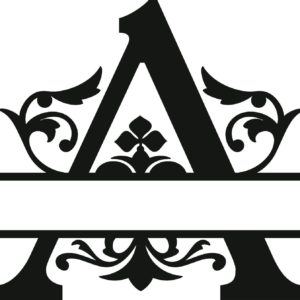 Leaf Split Letter Monograms