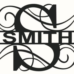 Swirl Split Letter Monograms