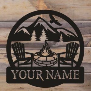 Stone Fire Pit Monogram