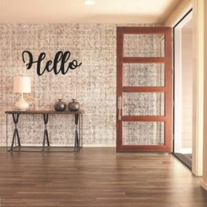 hello metal wall art