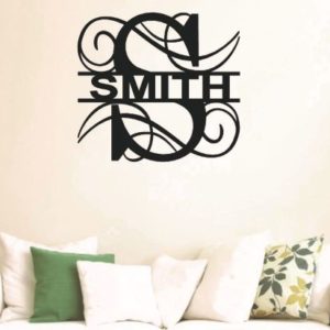 A-Z Split Swirl Monogram