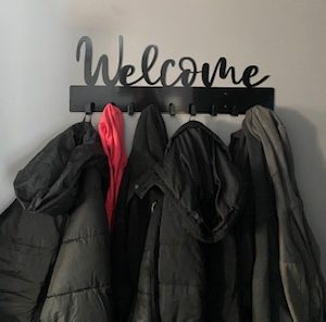 Coat Hanger, Welcome Coat Rack, Metal Coat Rack, Entryway Coat Rack