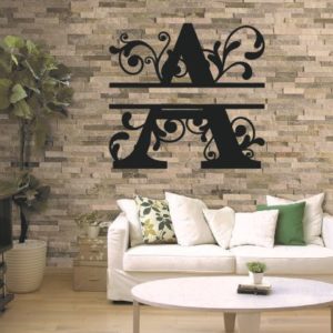 Fancy Split Letter Monograms