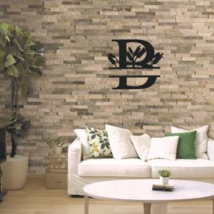 Wheat Split Letter Monogram