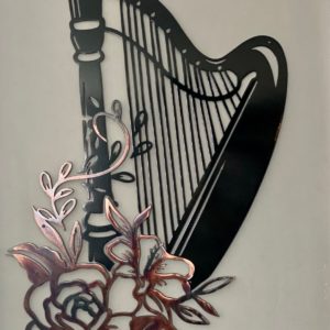 harp metal wall decor