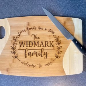 personalized bamboo cutting board