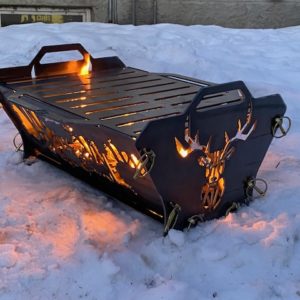 Deer Fire Pit, Portable Campfire, Patio Fire Pit, Collapsible Fire Pit