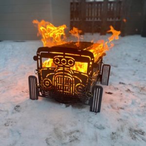 Hot Rod Fire Pit, Collapsible Fire Pit, Portable Campfire, Patio Fire Pit, Classic Car Gifts, Car Lovers, Outdoor Fire Pit, Gift for Him