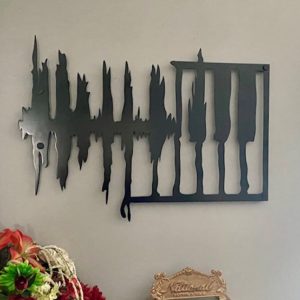Piano Metal Wall Art, Music Decor