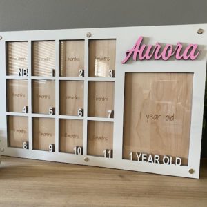 Baby First Year Picture Frame, Personalized Baby Photo Frame