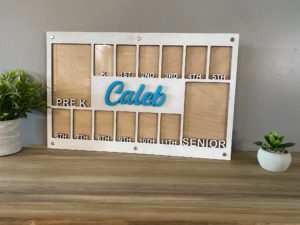 PreK-12 School Years Photo Picture Frame, Grade School Picture Frame, Photo Collage, Personalized Photo Frame