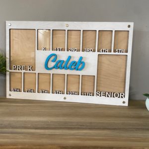 PreK-12 School Years Photo Picture Frame, Grade School Picture Frame, Photo Collage, Personalized Photo Frame